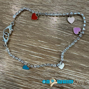 On A Whim Hats Multi-Color Heart Hat Chain