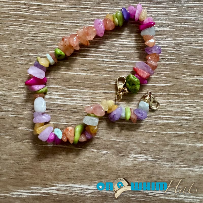 On A Whim Hats Multi-Color Stone Hat Chain
