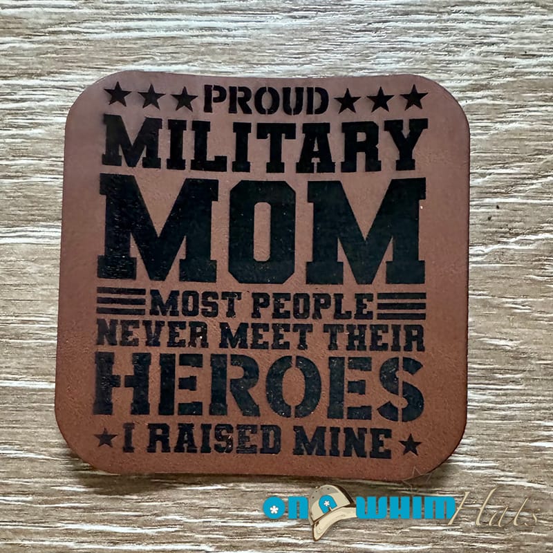 On A Whim Hats My Hero Iron-On Leatherette Patch