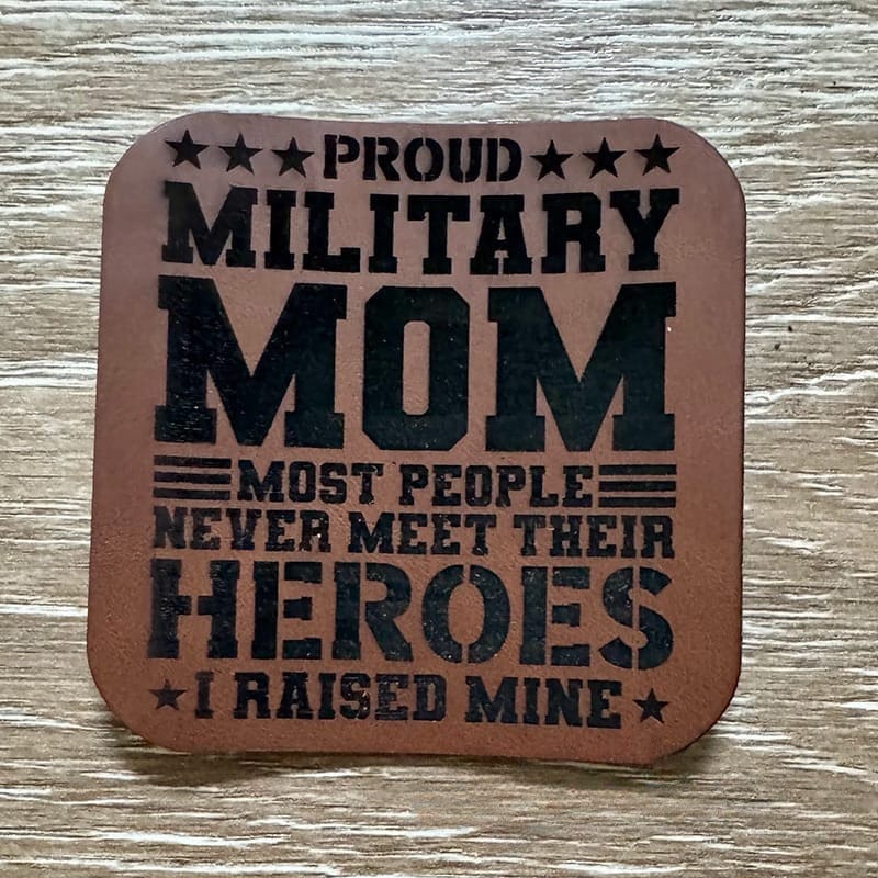 On A Whim Hats My Hero Iron-On Leatherette Patch