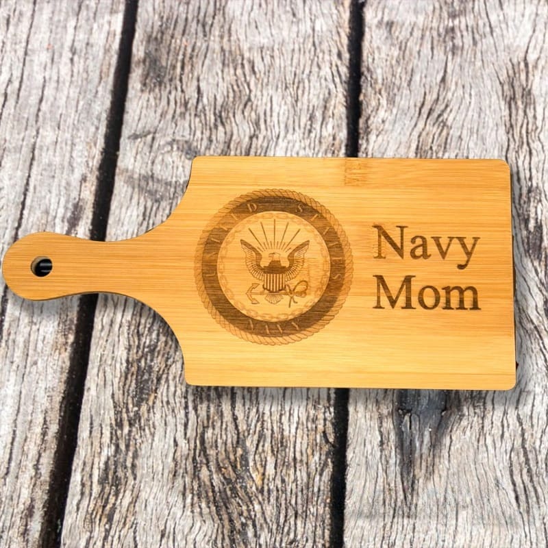 On A Whim Hats Navy Custom Laser Engraved Cutting Boards