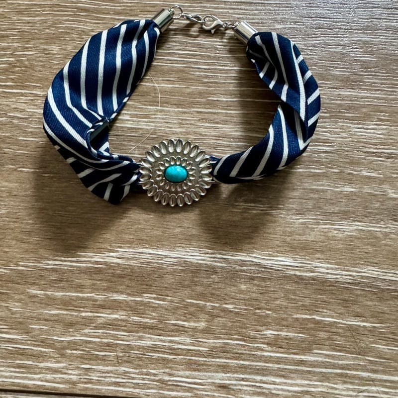 On A Whim Hats Navy Scarf Hat Chain