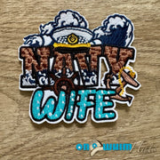 On A Whim Hats Navy Wife Iron-On Patch