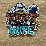 On A Whim Hats Navy Wife Iron-On Patch