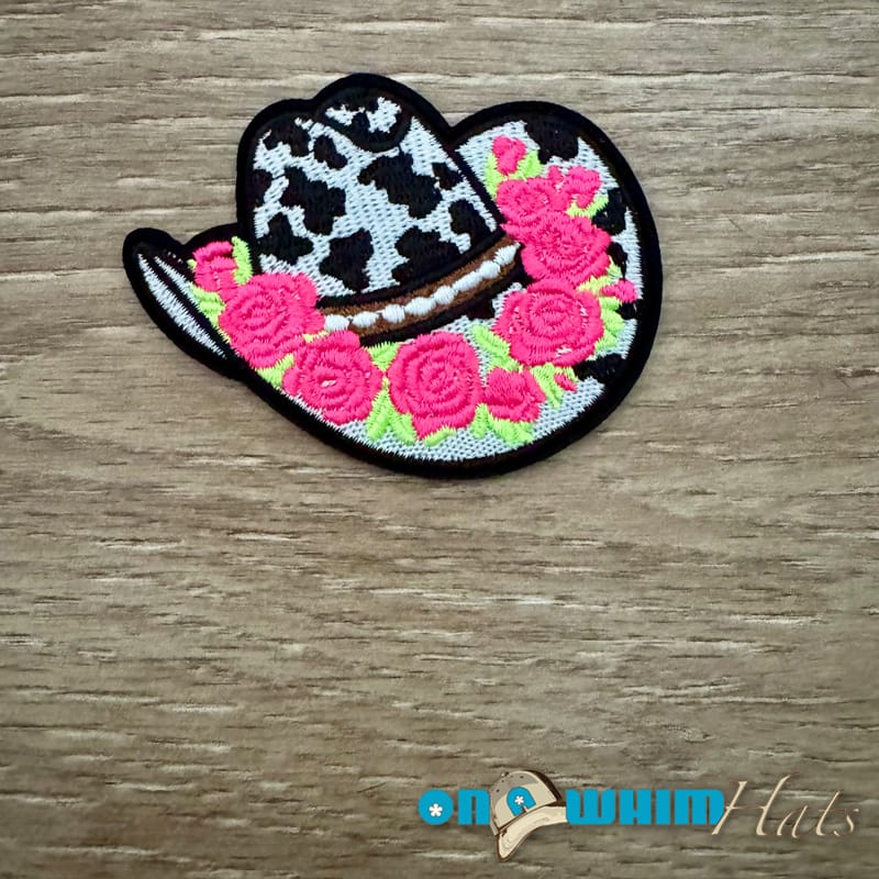 On A Whim Hats Neon Cowgirl Hat Iron-On Patch