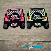 On A Whim Hats Neon Jeep Girl Iron-On Patch