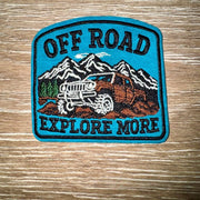 On A Whim Hats Off Road Leather Iron-On Patch