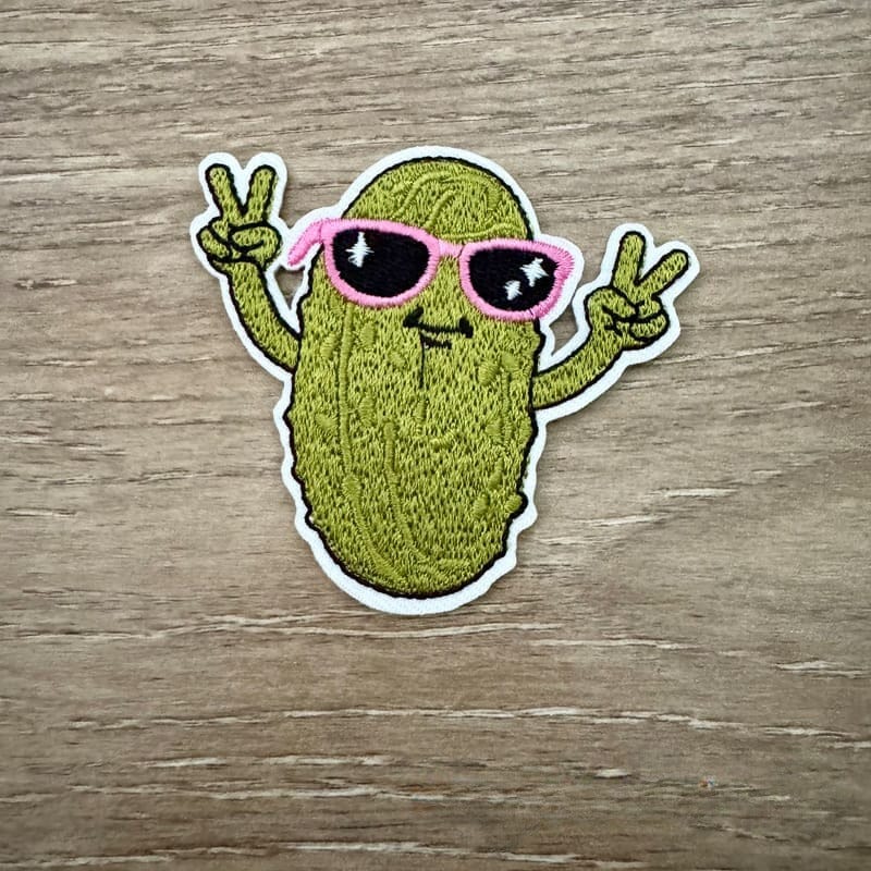 On A Whim Hats One Cool Pickle Iron-On Patch