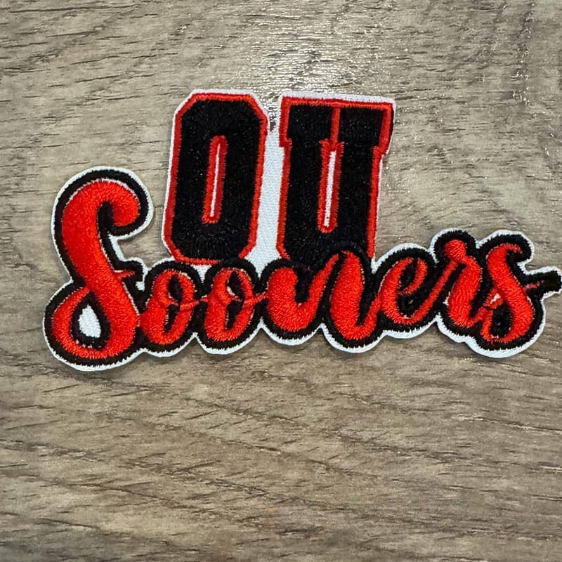 On A Whim Hats OU Sooners Iron-On Patch