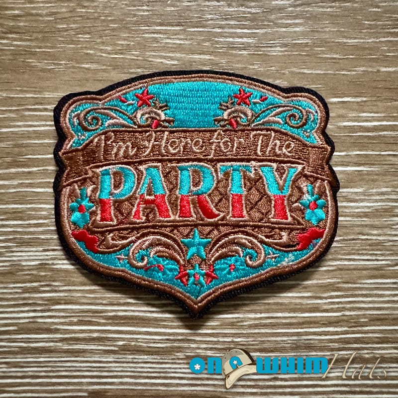 On A Whim Hats Party  Iron-On Patch