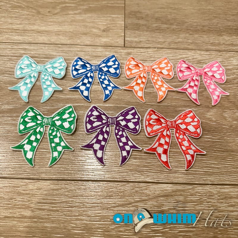 On A Whim Hats Patterned Bows Iron-On Patch