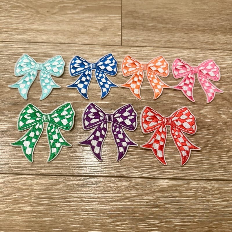 On A Whim Hats Patterned Bows Iron-On Patch