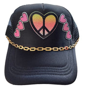 On a whim Hats Peace Heart - Pink