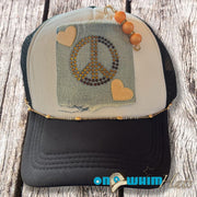 On A Whim Hats Peace of Denim
