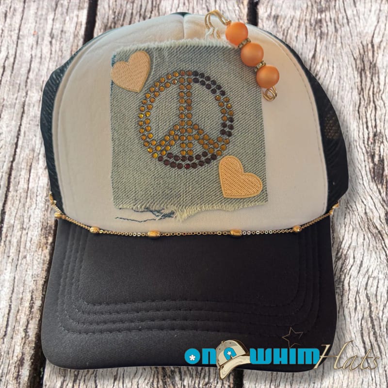 On A Whim Hats Peace of Denim