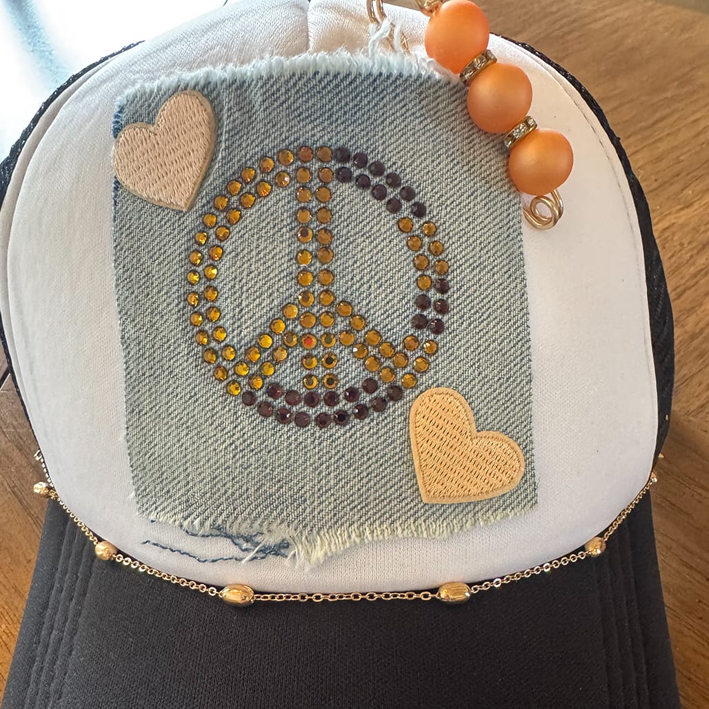 On A Whim Hats Peace of Denim