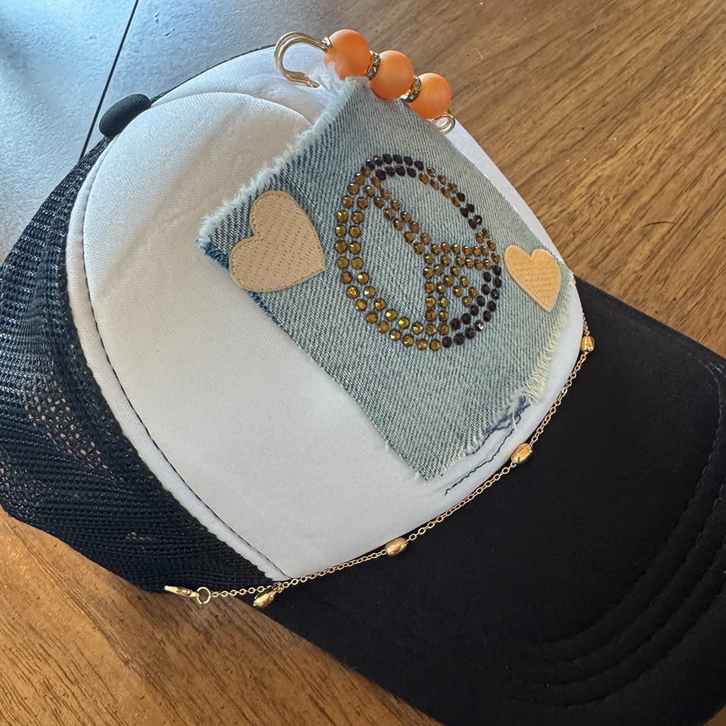 On A Whim Hats Peace of Denim