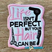 On A Whim Hats Perfect Hair Embroidered Iron-On Patch