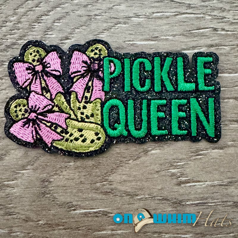 On A Whim Hats Pickle Queen Iron-On Patch