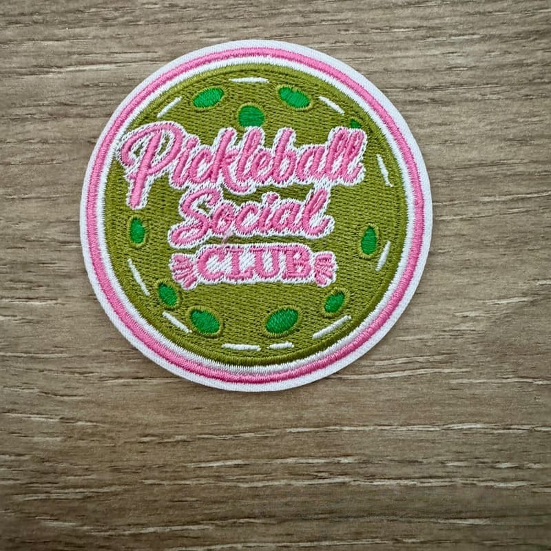 On A Whim Hats Pickleball Social Club Iron-On Patch