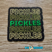 On A Whim Hats Pickles Iron-On Patch