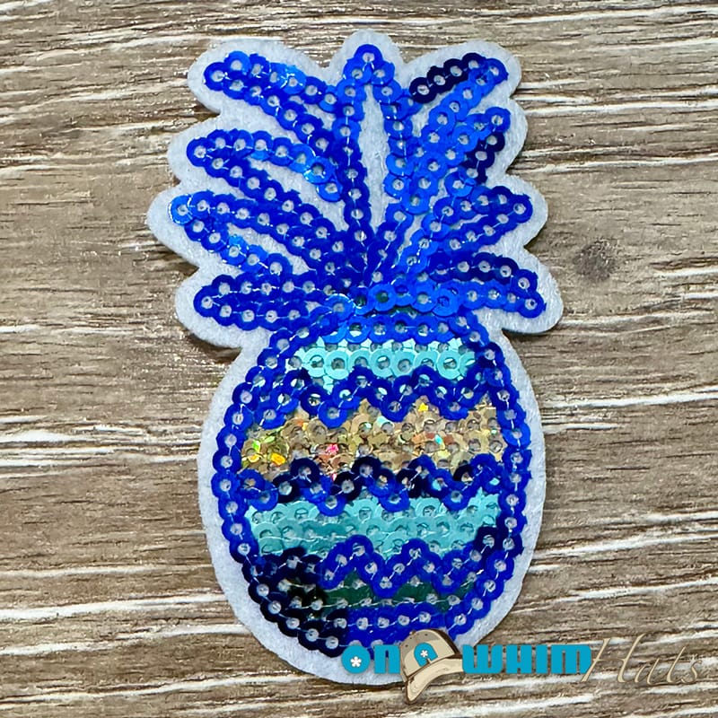 On A Whim Hats Pineapple Sequin Iron-On Patch