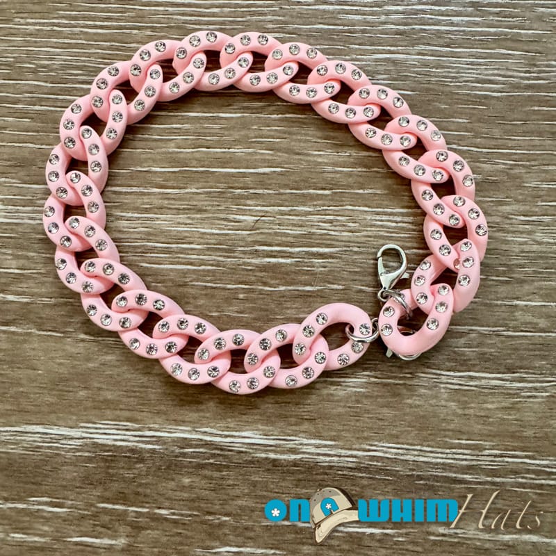 On A Whim Hats Pink Acrylic Hat Chain