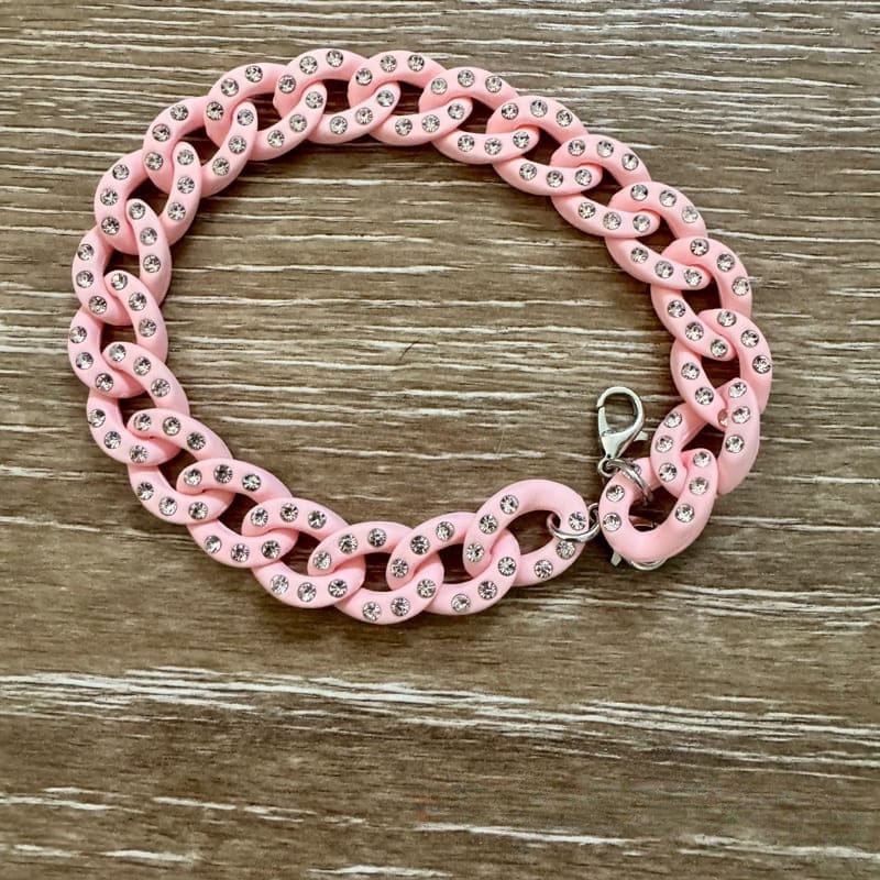 On A Whim Hats Pink Acrylic Hat Chain