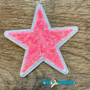 On A Whim Hats Pink and White Sequin Star