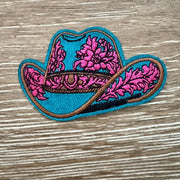 On A Whim Hats Pink Cowboy Hat Iron-On Patch