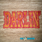 On A Whim Hats Pink Darlin' Leather Iron-On Patch
