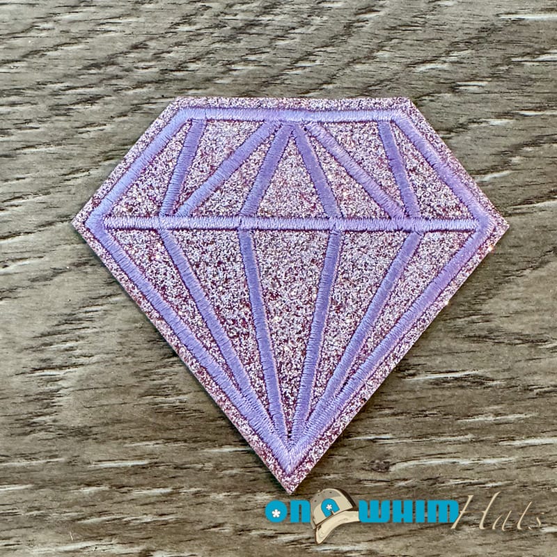 On A Whim Hats Pink Diamond Iron-On Patch