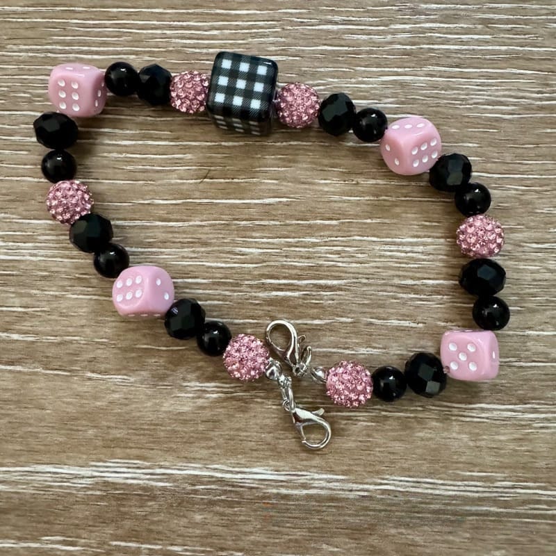 On A Whim Hats Pink Dice Hat Chain