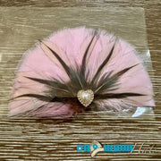 On A Whim Hats Pink Feather Glue On Patch