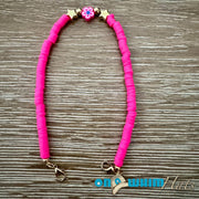 On A Whim Hats Pink Hat Chain with Flower