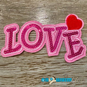 On A Whim Hats Pink Love Iron-On Patch