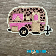 On A Whim Hats Pink Trailer Iron-On Patch