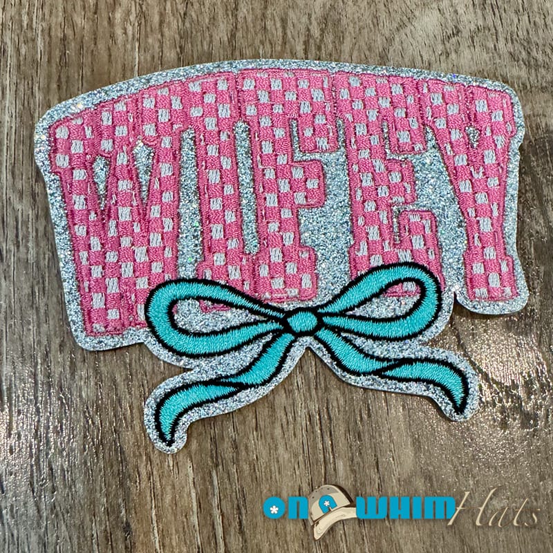 On A Whim Hats Pink Wifey Iron-On Patch