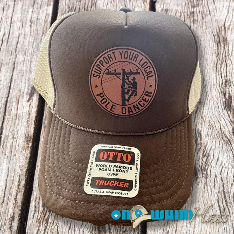On A Whim Hats Pole Dancer Handmade Trucker Hat