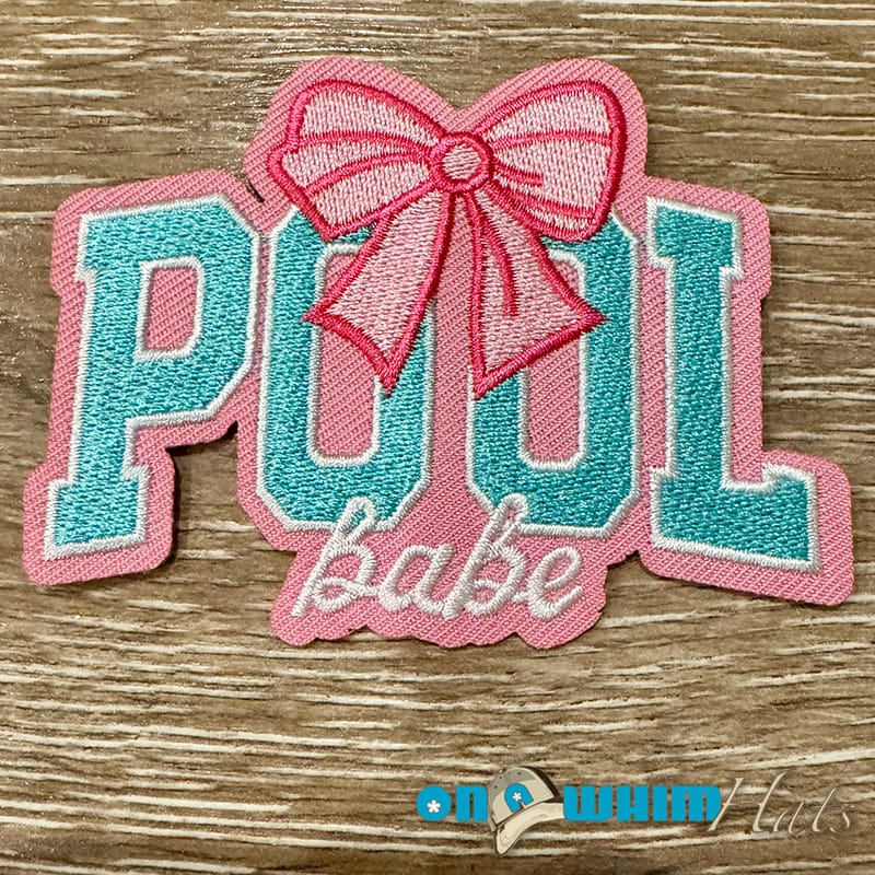 On A Whim Hats Pool Babe Iron-On Patch