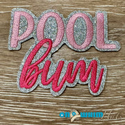 On A Whim Hats Pool Bum Iron-On Patch