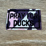 On A Whim Hats Pray for Ducks Iron-On Patch
