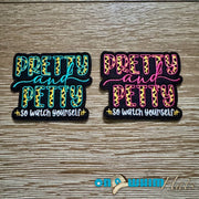 On A Whim Hats Pretty and Petty Iron-On Patch