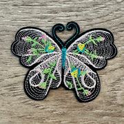 On A Whim Hats Pretty Butterfly Embroidered Iron-On Patch