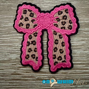 On A Whim Hats Pretty Pink Bow Iron-On Patch