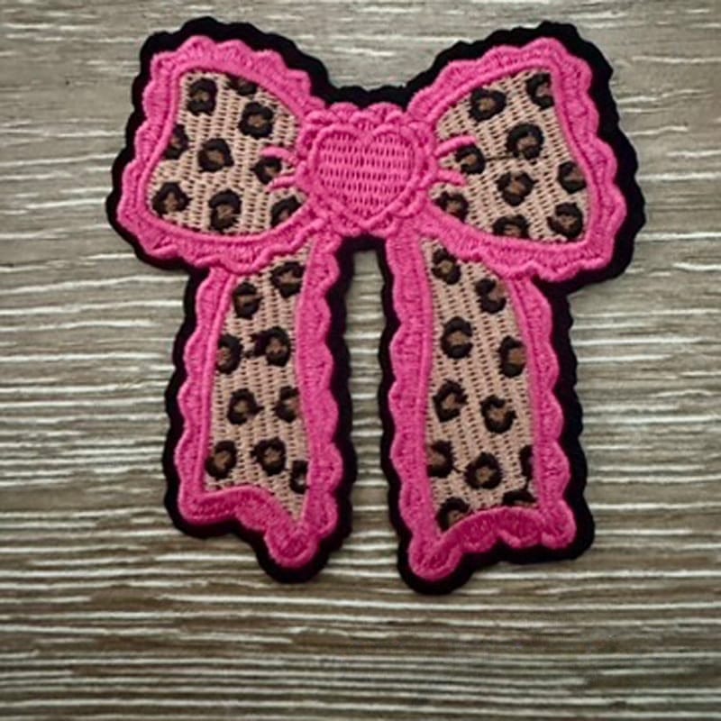On A Whim Hats Pretty Pink Bow Iron-On Patch