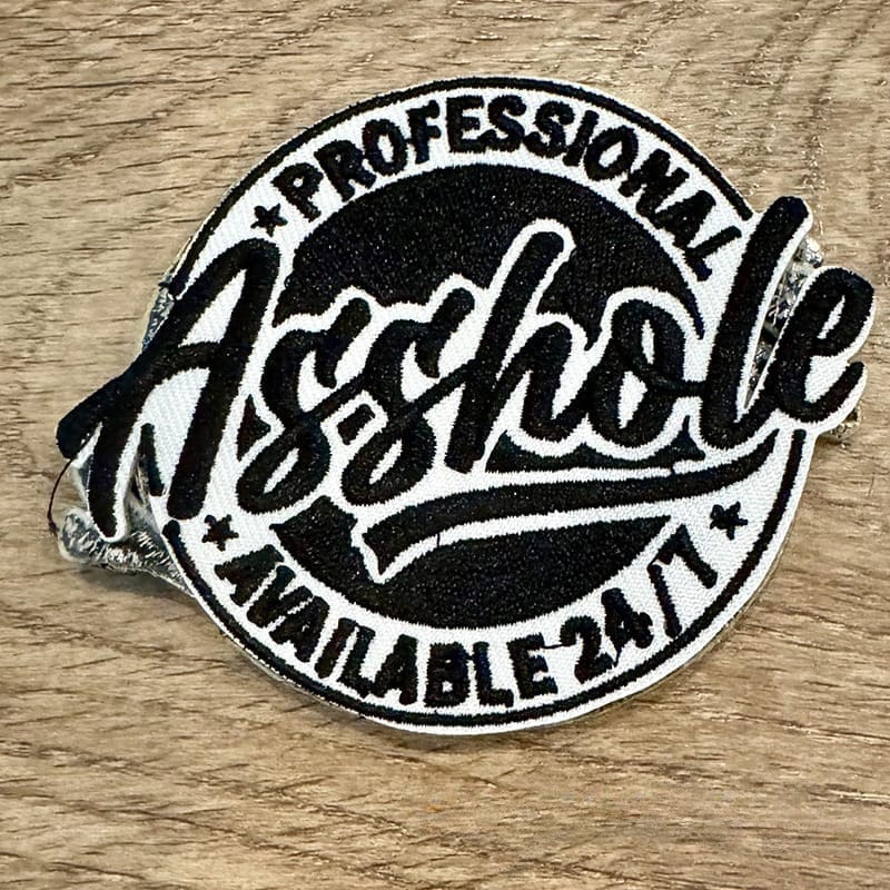 On A Whim Hats Professional Asshole Iron-On Patch