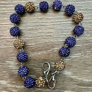 On A Whim Hats Purple and Gold Sparkly Hat Chain