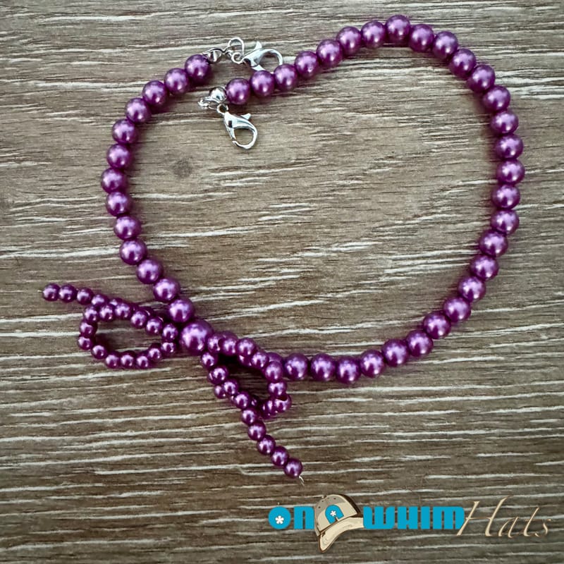 On A Whim Hats Purple Bow Hat Chain