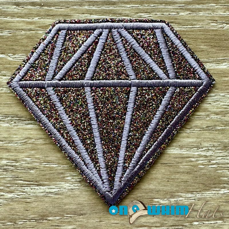 On A Whim Hats Diamond Iron-On Patch